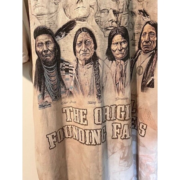 The Mountain Shirt XL Founding Fathers Native American Graphic Tee Unisex USA - Picture 3 of 4